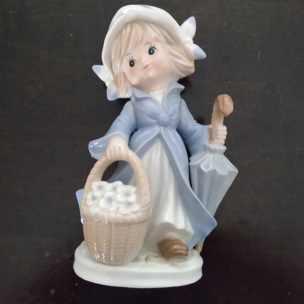 Vintage Arnart KPM porcelain girl figurine.